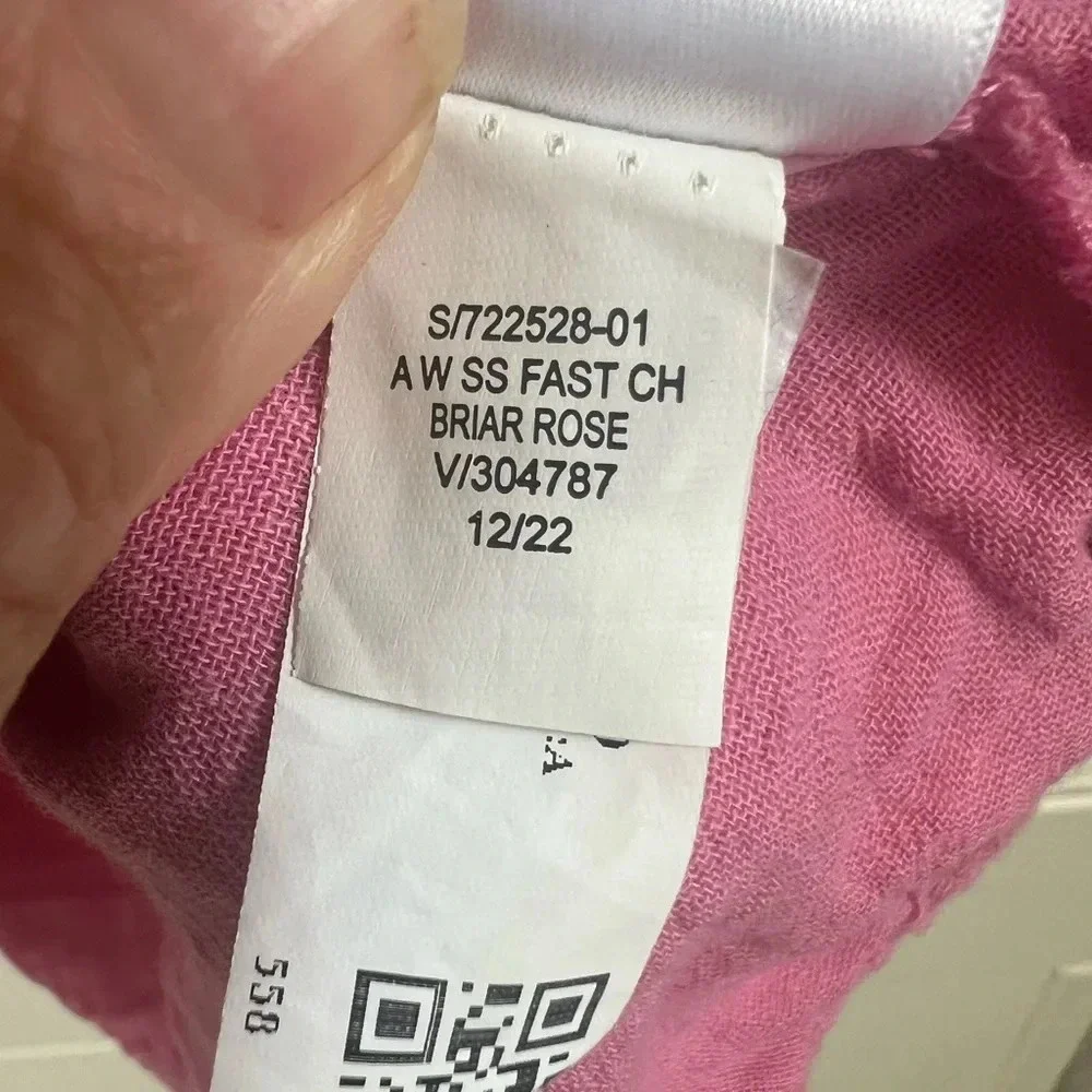 NWT new old navy Double-Weave Cropped Puff-Sleeve Top Girls XL 14-16 pink rose